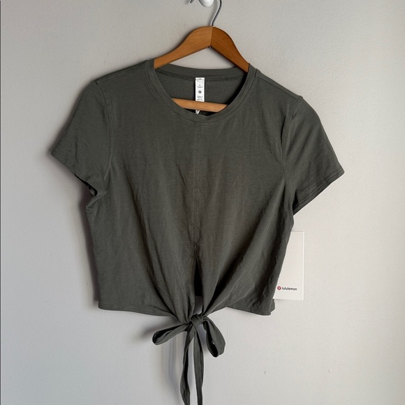 NEW Lululemon Time to Restore Short sleeves top gray sage 4 - Picture 2 of 10